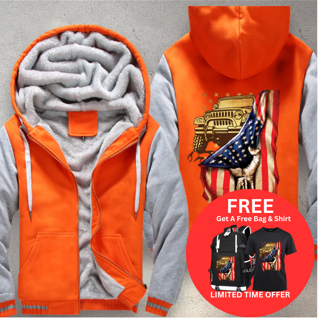 USA Flag Fleece Jacket (Bundle)