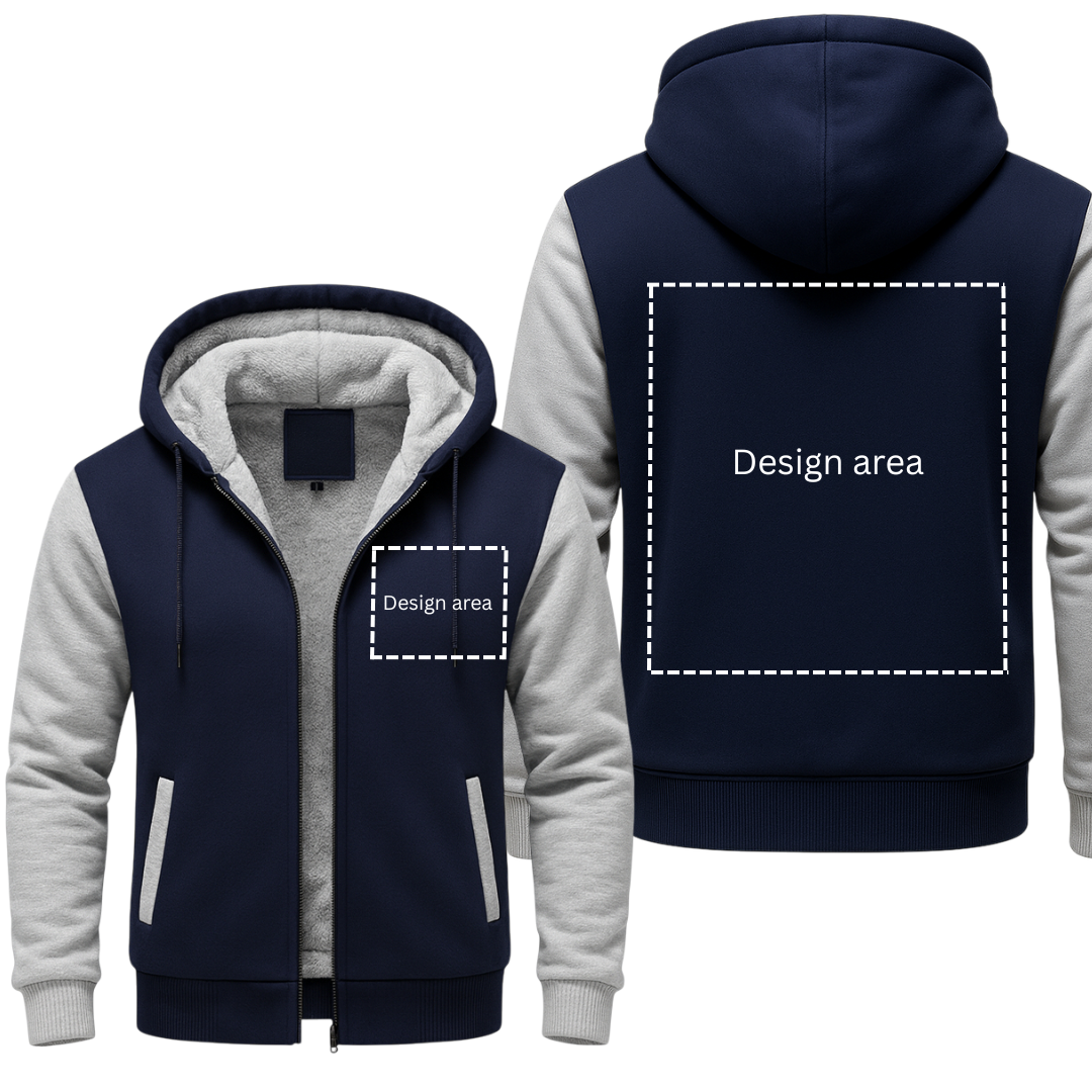 BLUE FLEECE JACKET (CUSTOMIZE)