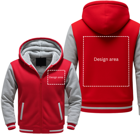 Red-wine Fleece Jacket (customize)