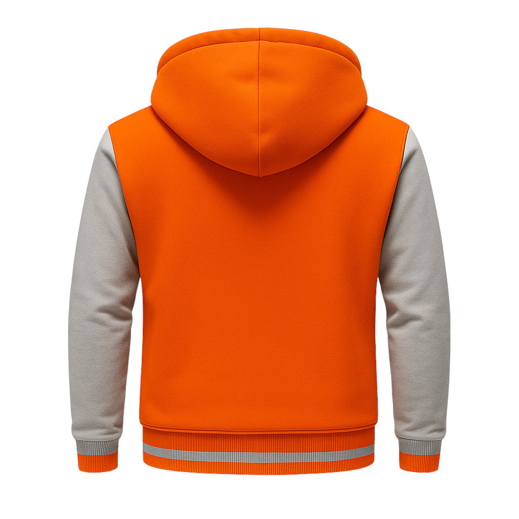 Orange/gray fleece jacket (customize)