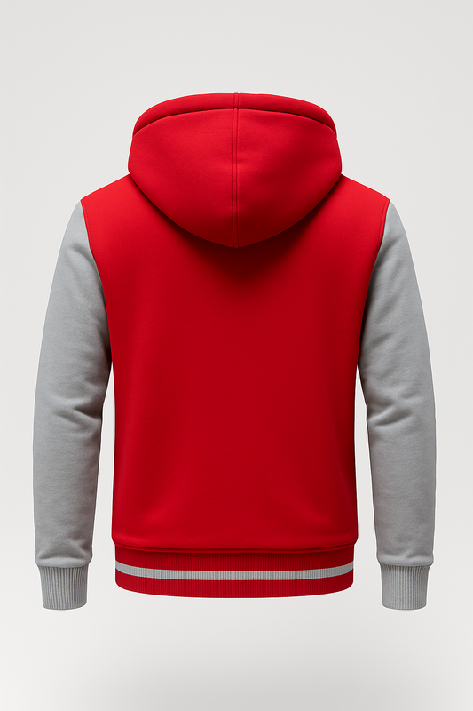 Red & White Fleece Jacket (CUSTOMIZE)