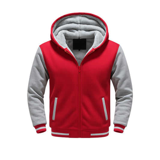 Red-wine Fleece Jacket (customize)