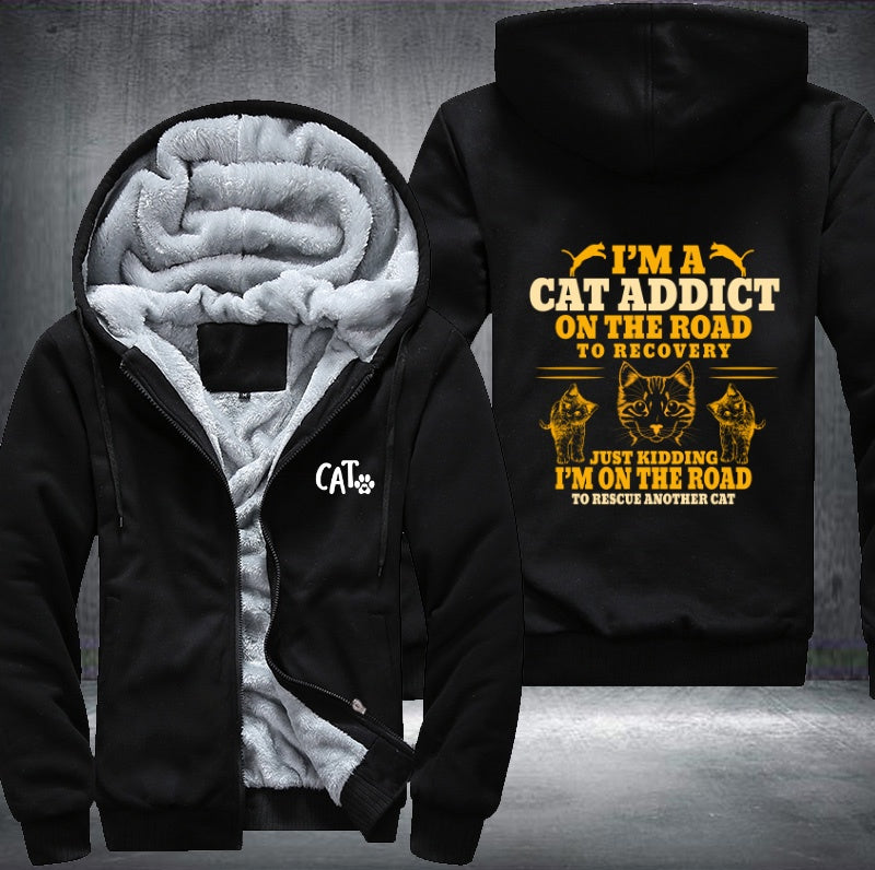 I'm a Cat Addict Fleece Jacket