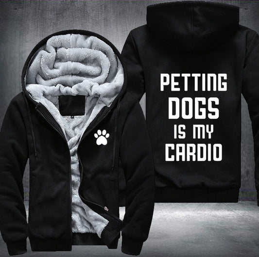 Petting dogs is my cardio Fleece Jacket