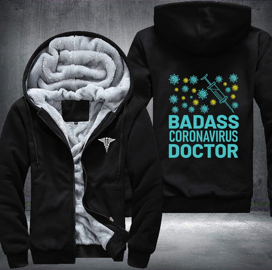 Badass coronavirus doctor Fleece Jacket