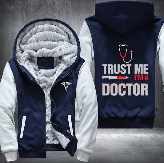 Trust me I'm a doctor printed Fleece Jacket