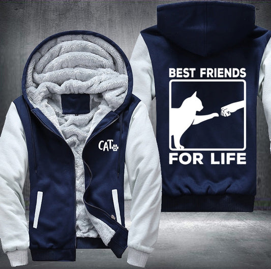 CAT BEST FRIENDS FOR LIFE Fleece Jacket