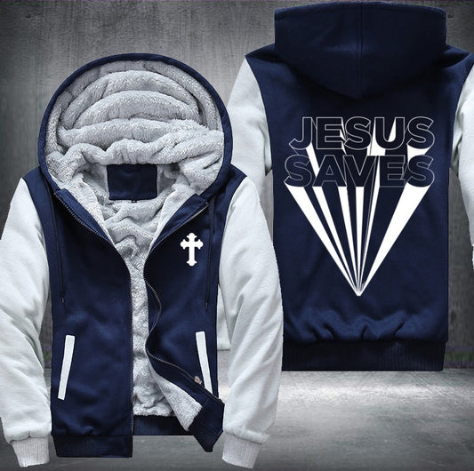 Jesus saves Fleece Jacket