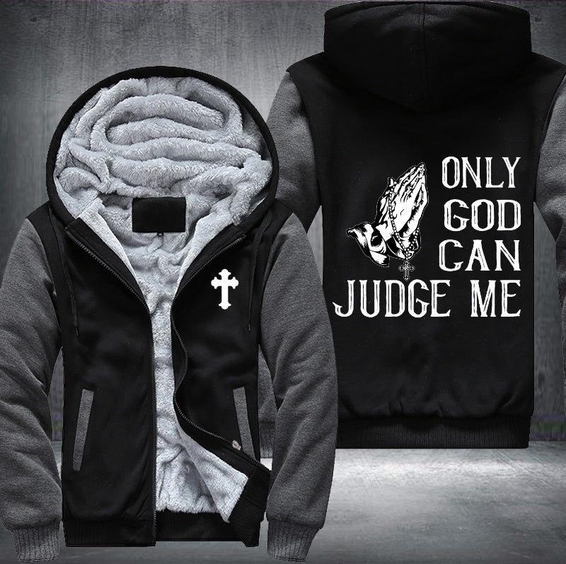 Only god can judge me Fleece Jacket