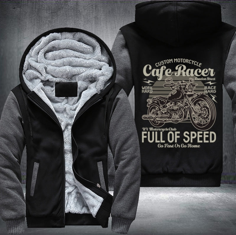 motorcycle cafe racer Fleece Jacket
