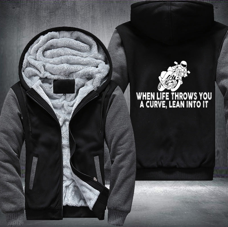 When life throws you a curve lean into it Fleece Jacket