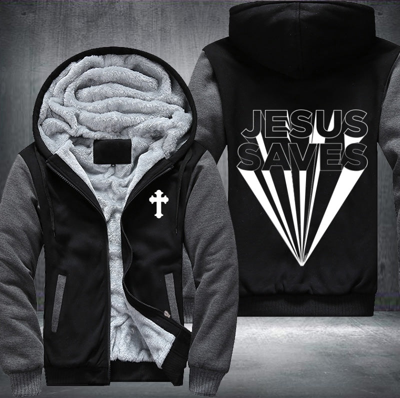 Jesus saves Fleece Jacket
