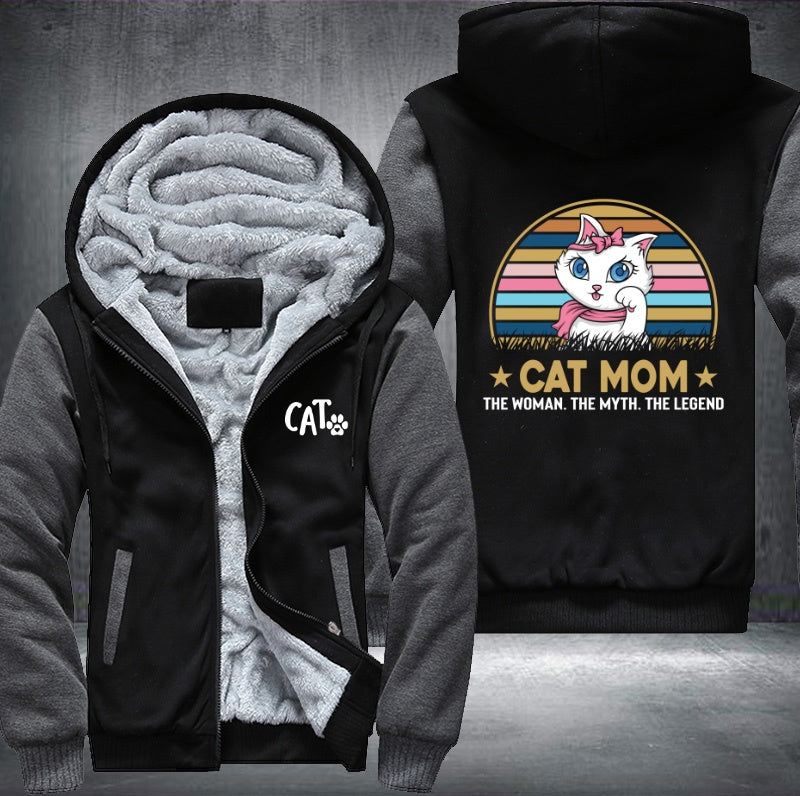 CAT MOM THE WOMAN THE MYTH THE LEGEND Fleece Jacket