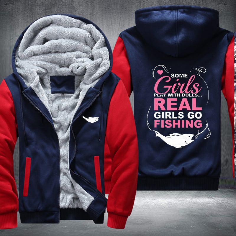 Real Girls Go Fishing Fleece Jacket