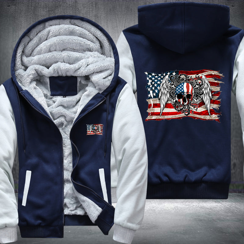 USA Skull Fleece Jacket
