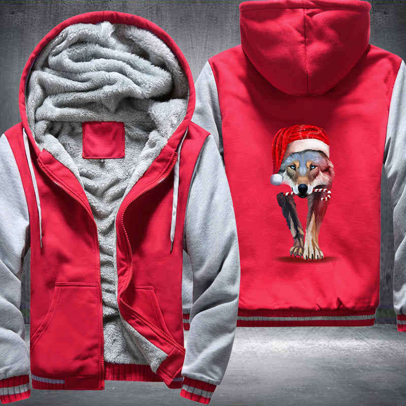 Wolf Christmas Fleece Hoodie