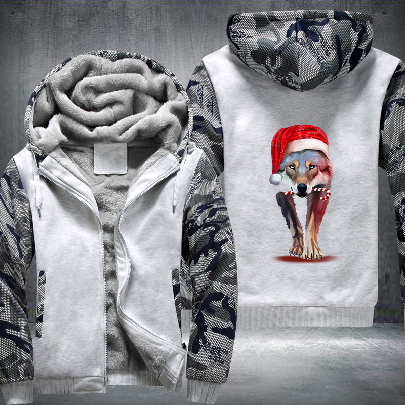 Wolf Christmas Fleece Hoodie