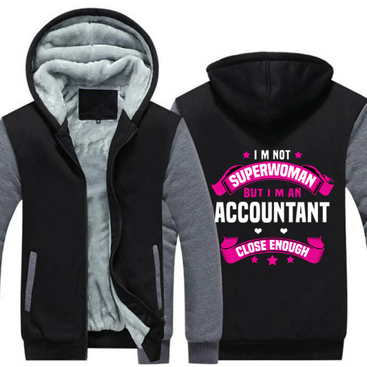 Accountant Superwomen Fleece Hoodie