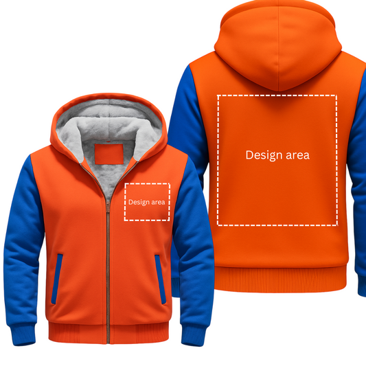 ORANGE FLEECE JACKET (CUSTOMIZE)