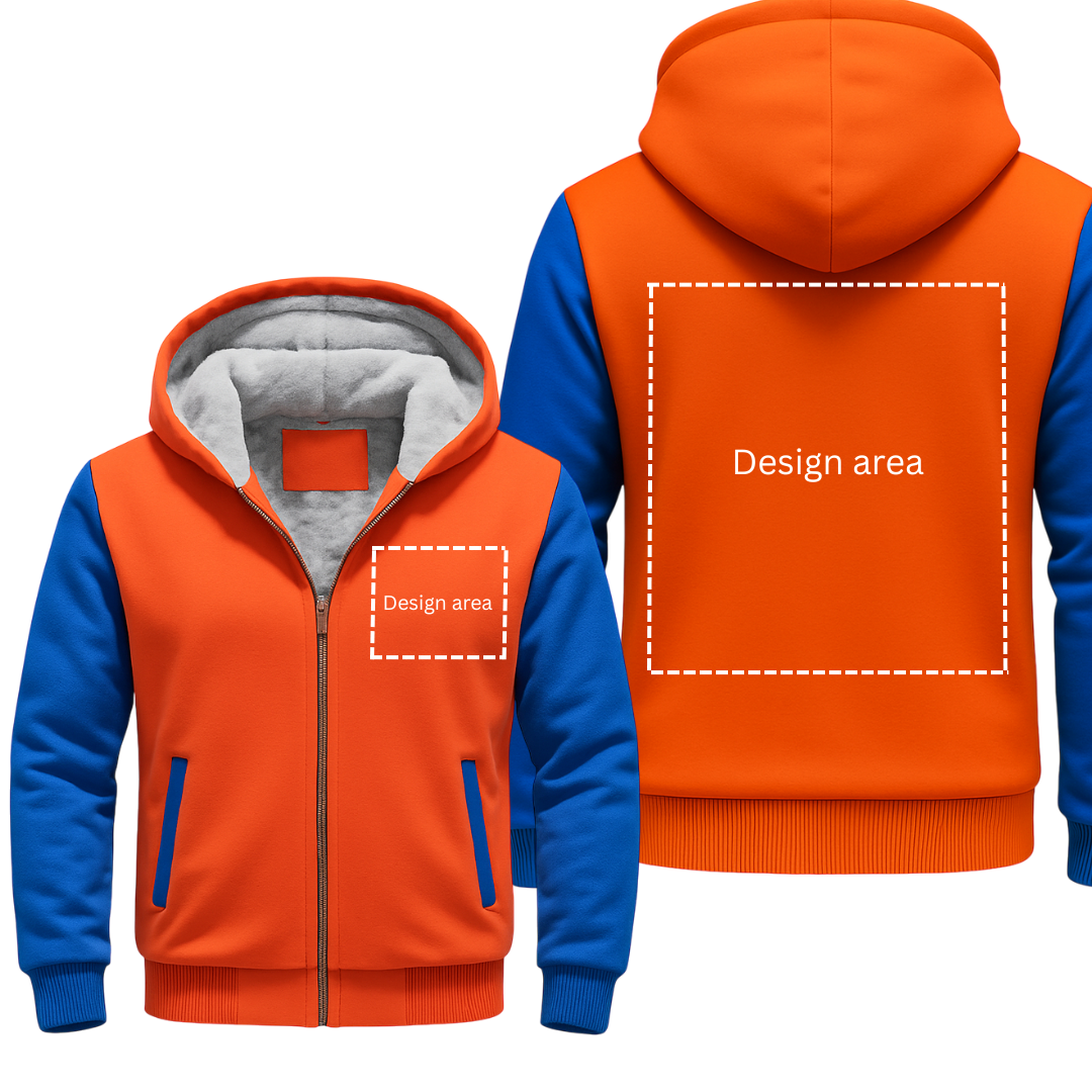 ORANGE FLEECE JACKET (CUSTOMIZE)