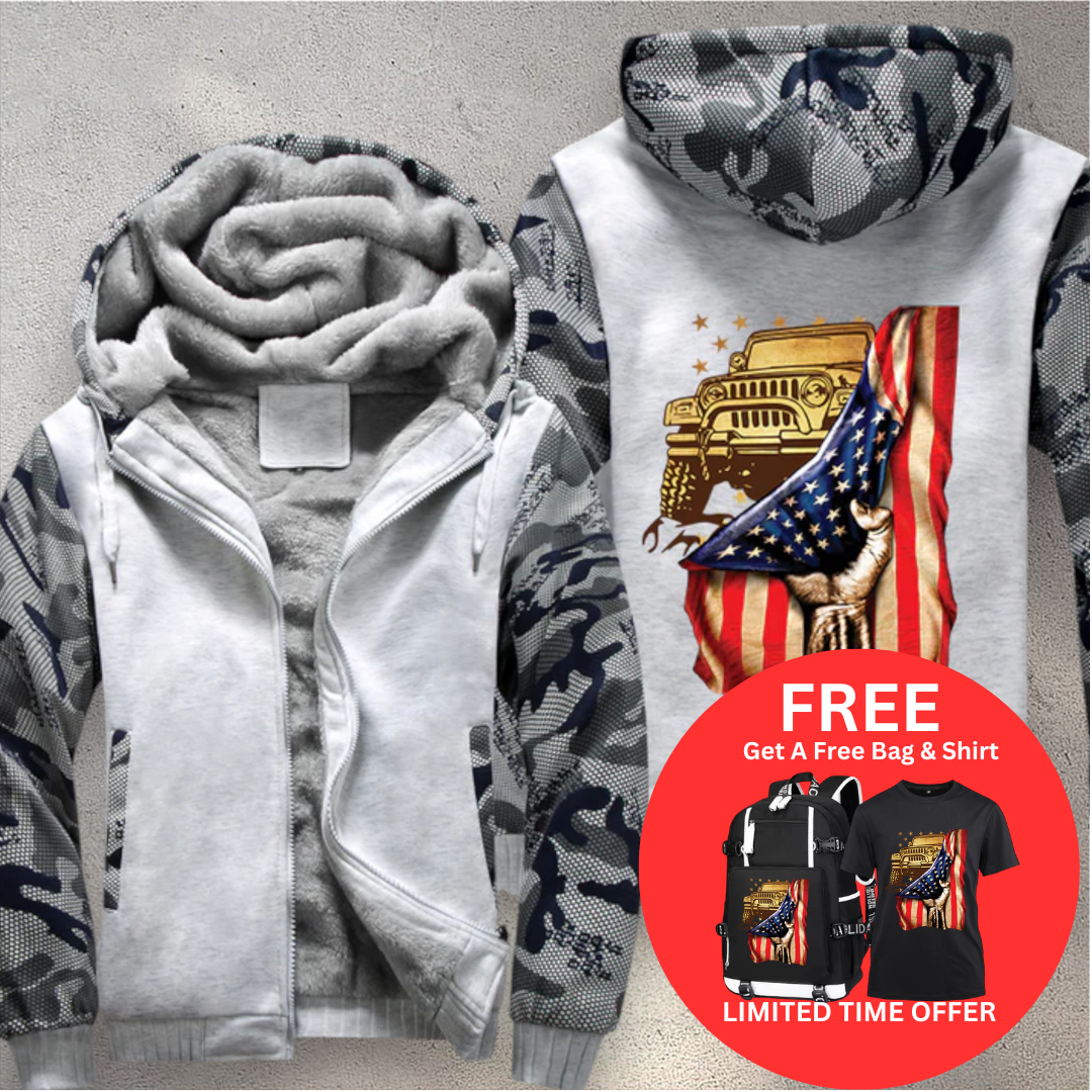 USA Flag Fleece Jacket (Bundle)
