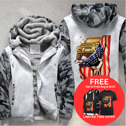 USA Flag Fleece Jacket (Bundle)