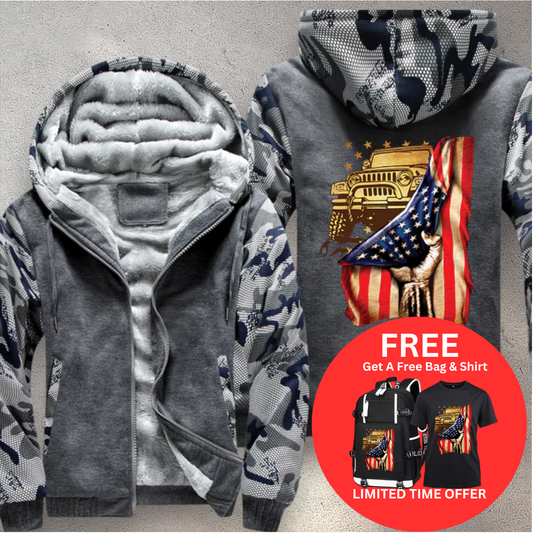 USA Flag Fleece Jacket (Bundle)