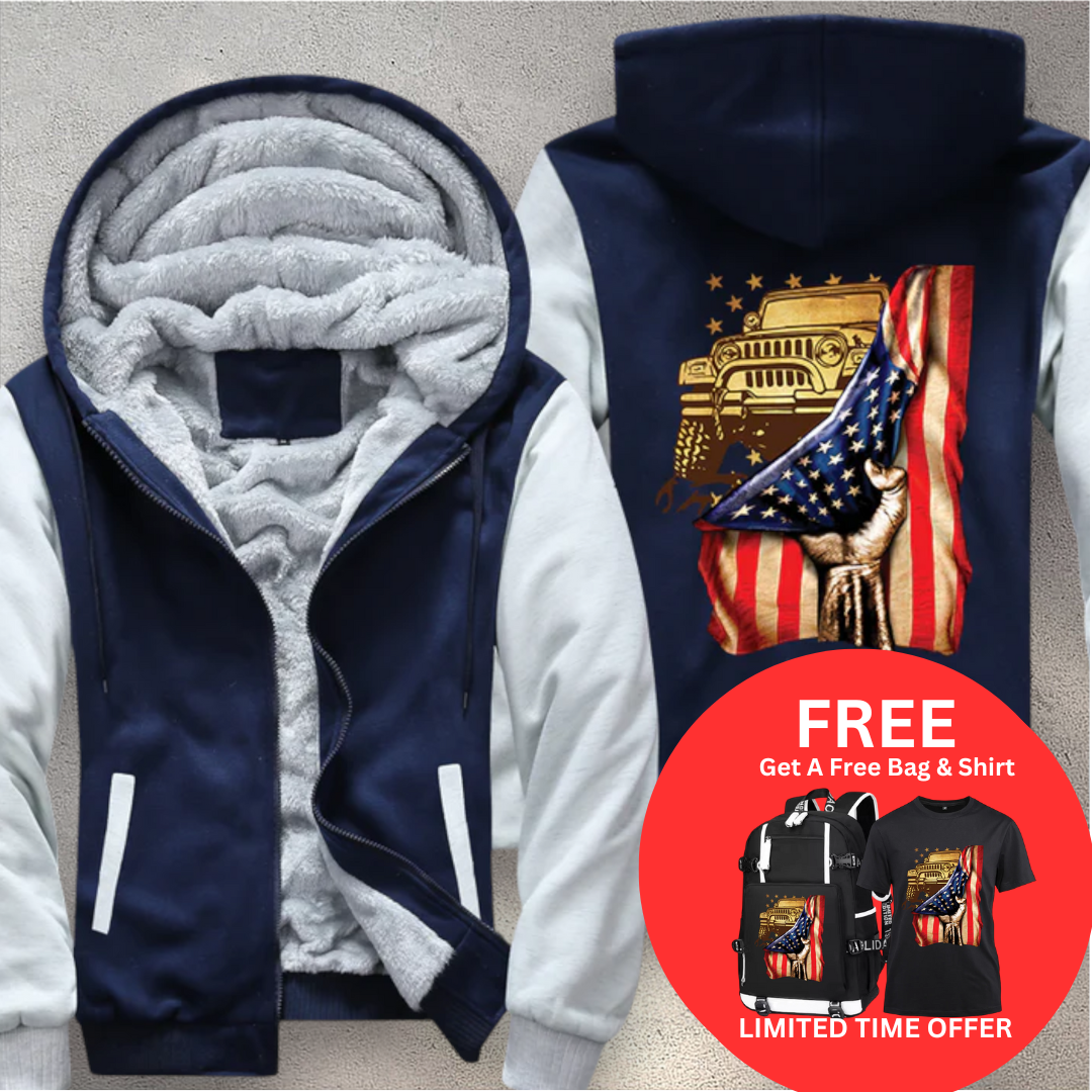 USA Flag Fleece Jacket (Bundle)