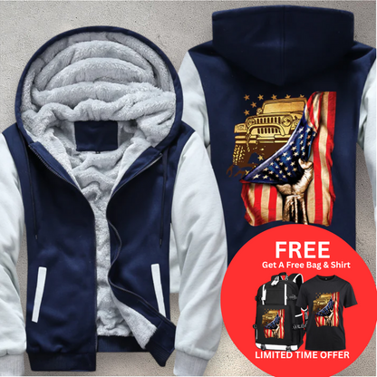 USA Flag Fleece Jacket (Bundle)