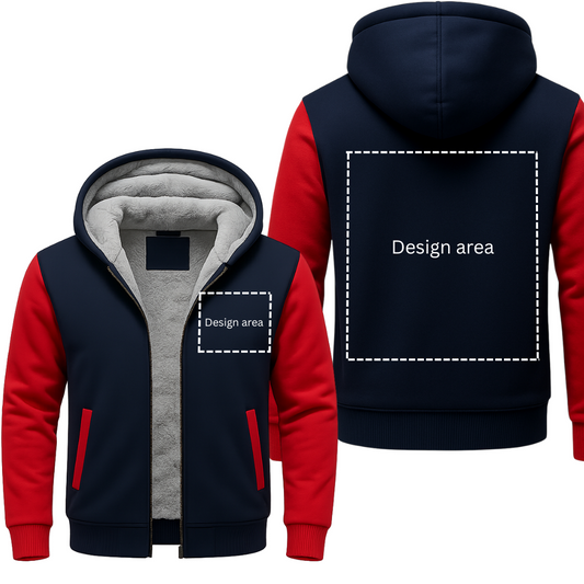 RED FLEECE JACKET (CUSTOMIZE)