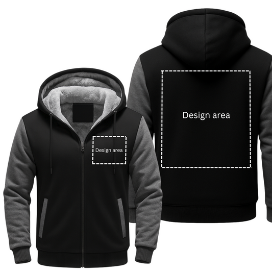 GREY FLEECE JACKET (CUSTOMIZE)