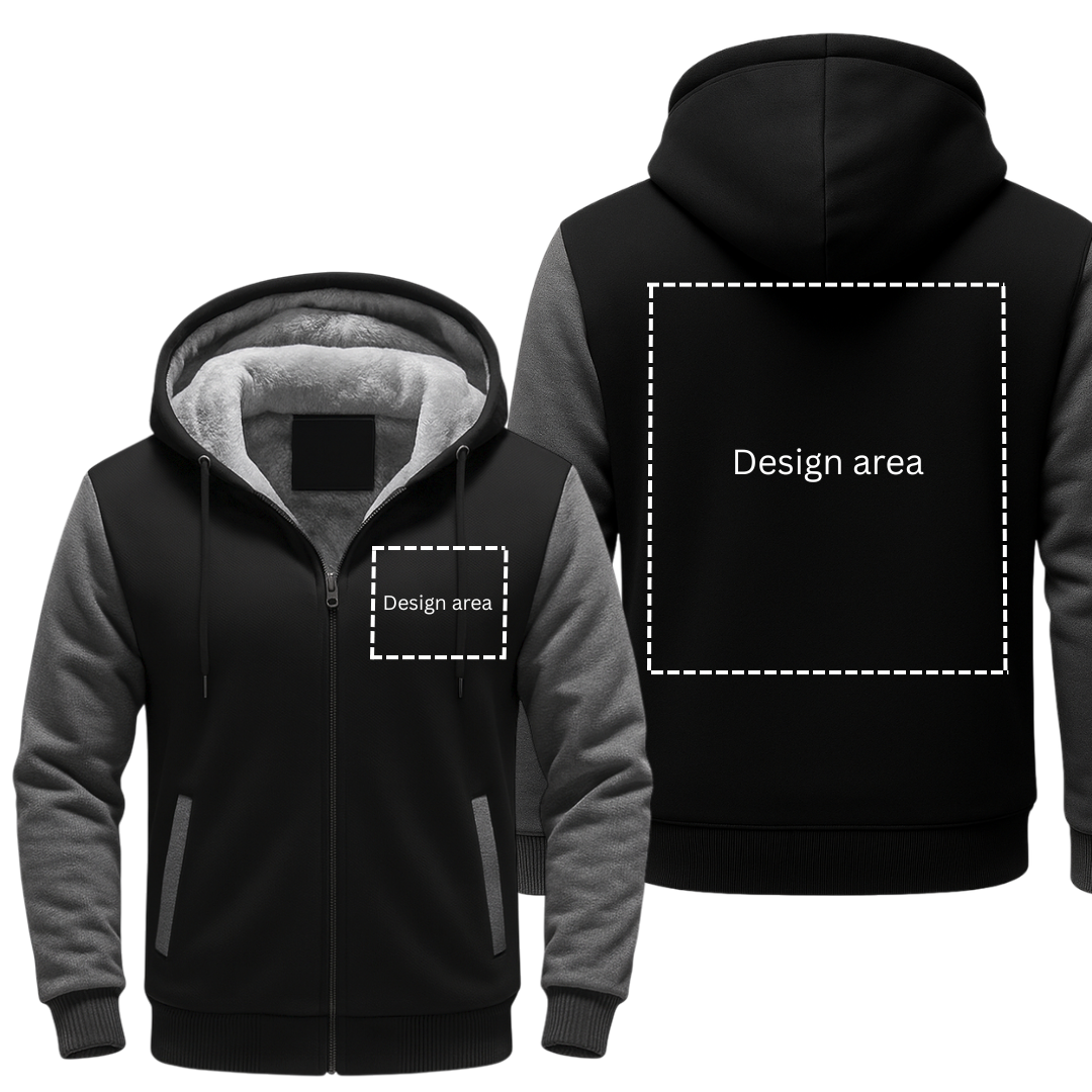 GREY FLEECE JACKET (CUSTOMIZE)