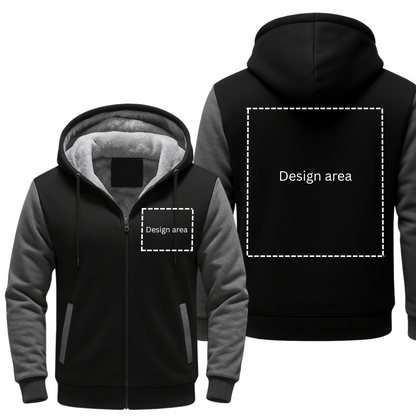 GREY FLEECE JACKET (CUSTOMIZE)