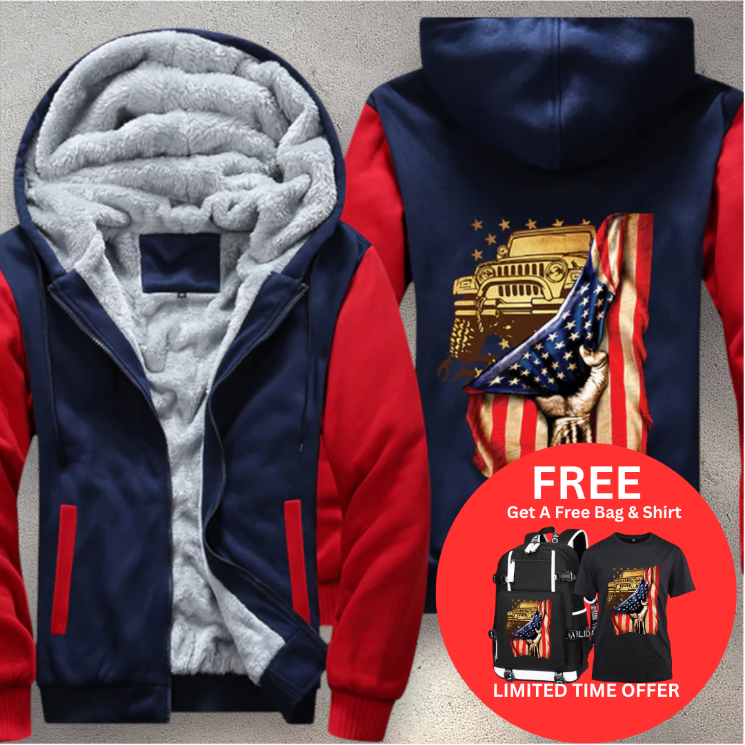 USA Flag Fleece Jacket (Bundle)