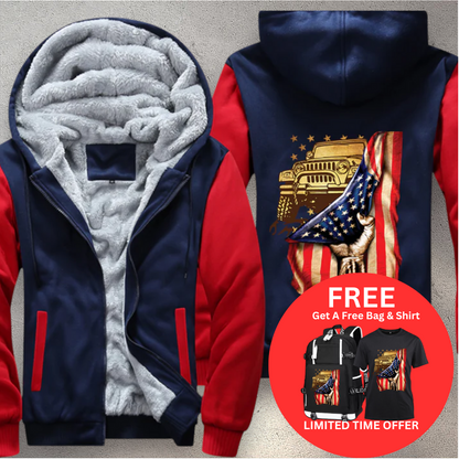 USA Flag Fleece Jacket (Bundle)