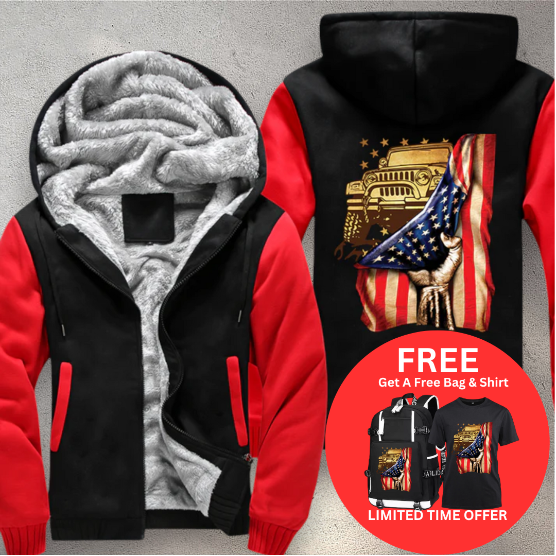 USA Flag Fleece Jacket (Bundle)