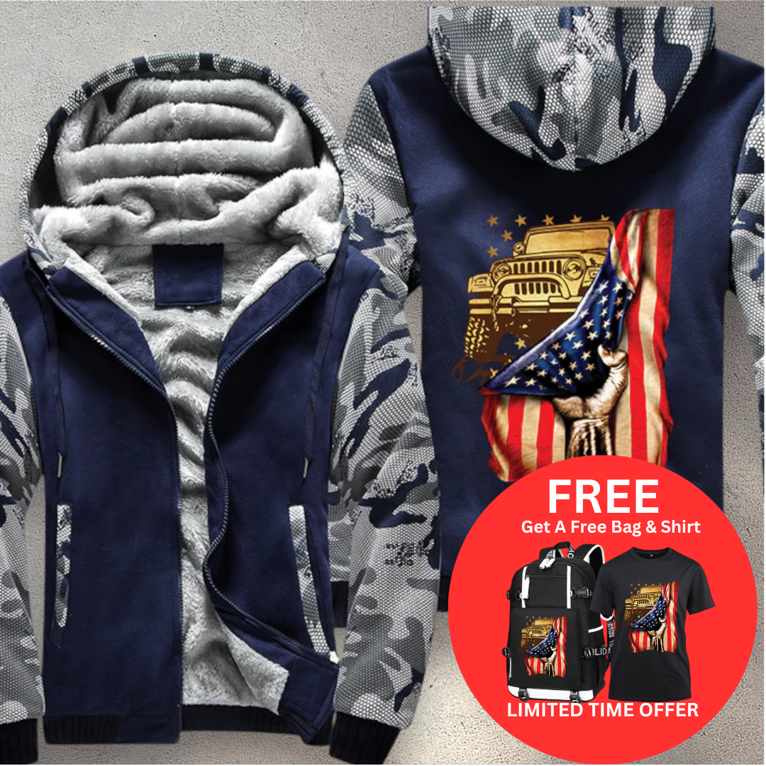 USA Flag Fleece Jacket (Bundle)