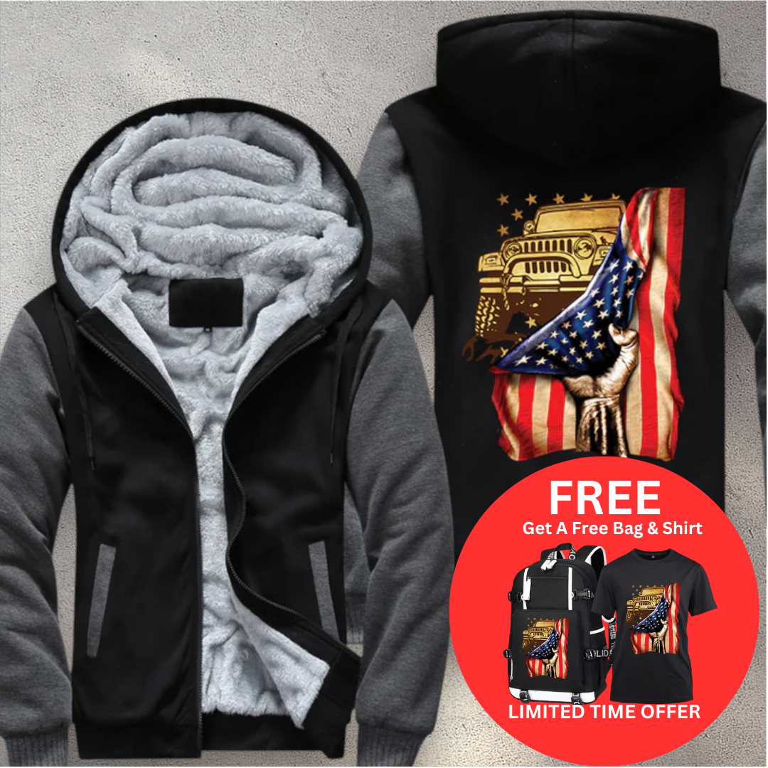 USA Flag Fleece Jacket (Bundle)