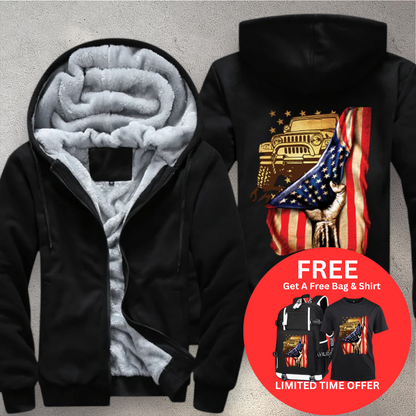 USA Flag Fleece Jacket (Bundle)