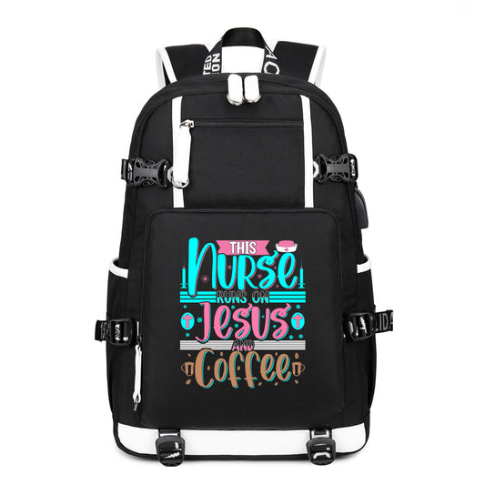Nurse Coffee Jesus Backpack