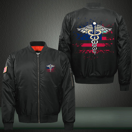 Nurse Flag Bomber Jacket
