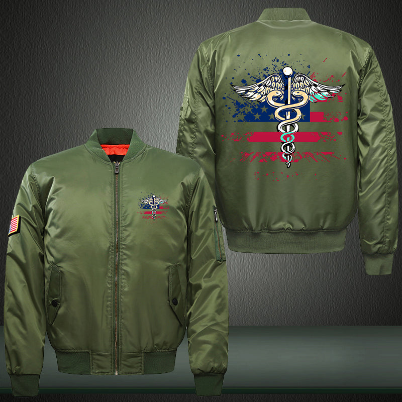 Nurse Flag Bomber Jacket