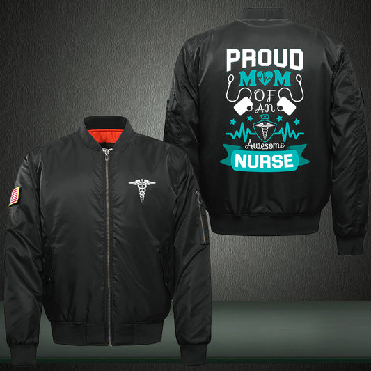Proud Mom Nurse Bomber Jacket