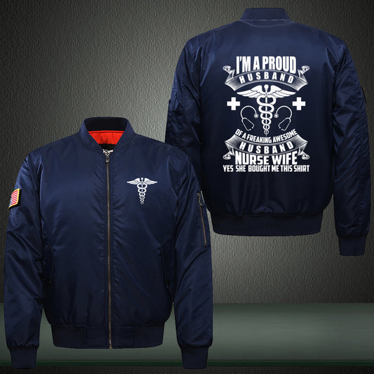 Husband Of A Nurse Bomber Jacket
