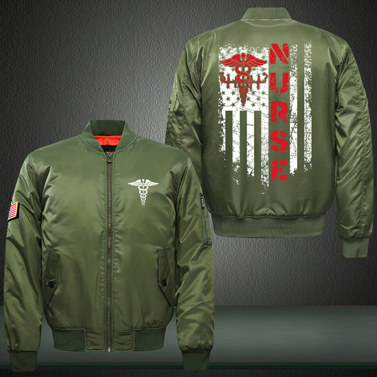Nurse Flag Bomber Jacket