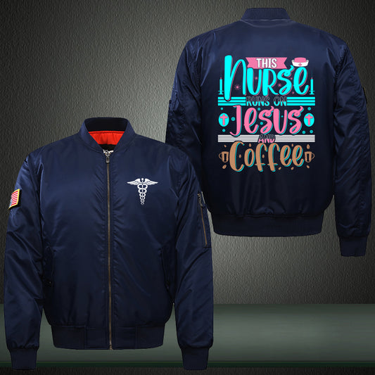 Nurse Coffee Jesus Bomber Jacket
