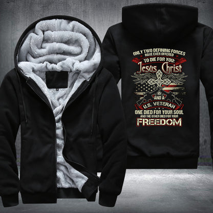 US Veteran Christ Fleece Jacket