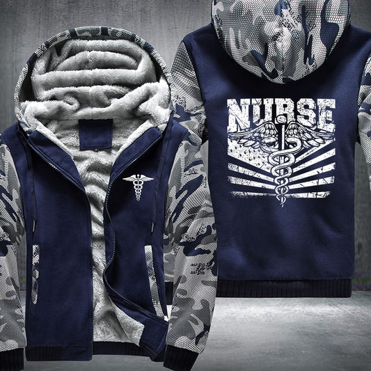 Nurse U.S Flag Fleece Jacket