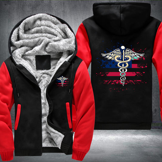 Nurse U.S Flag Fleece Jacket
