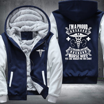 Husband Of A Nurse Fleece Jacket